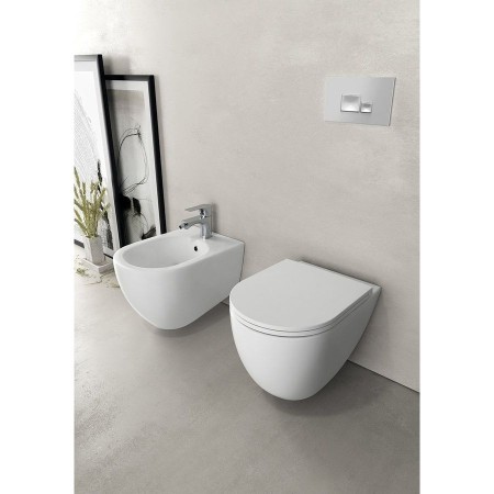 Isvea Infinity miska wc wisząca Rimless 365x53cm biały mat 10NF02004-2L