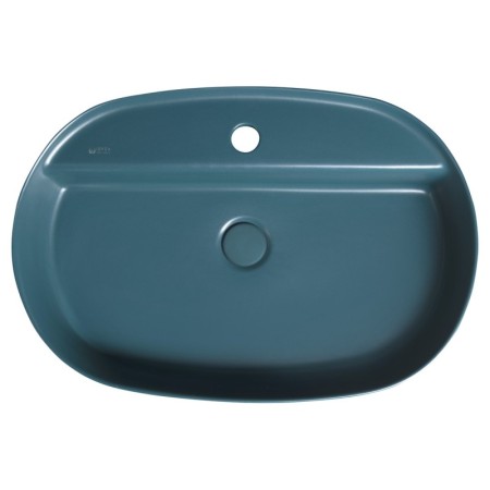 Isvea INFINITY OVAL umywalka ceramiczna nablatowa 60x40cm petrol mat 10NF65060-2P