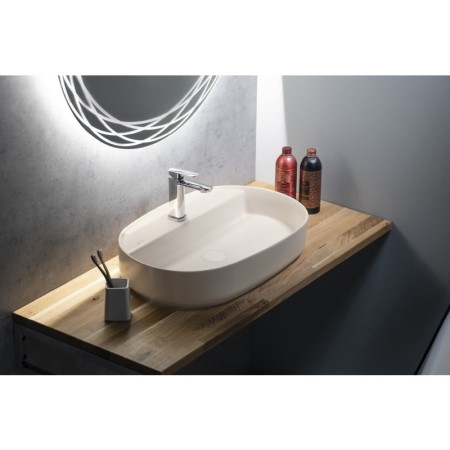 Isvea INFINITY OVAL umywalka ceramiczna nablatowa 60x40cm ivory 10NF65060-2K