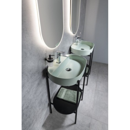 Isvea INFINITY OVAL umywalka ceramiczna nablatowa 60x40cm mint 10NF65060-2T