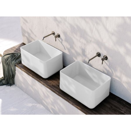 Isvea Allegro umywalka ceramiczna wysoka 60x40cm biały 10AL66060
