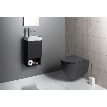Isvea Infinity miska wc wisząca Rimless 365x53cm antracyt 10NF02004-2C