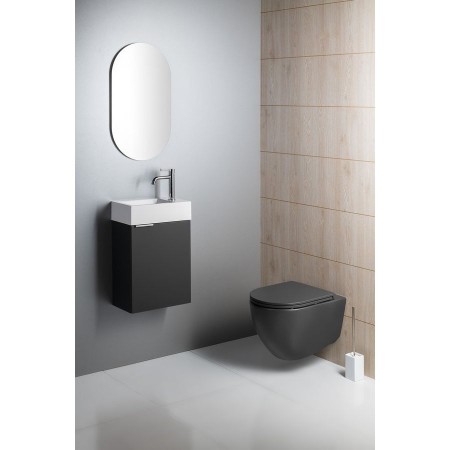 Isvea Infinity miska wc wisząca Rimless 365x53cm antracyt 10NF02004-2C