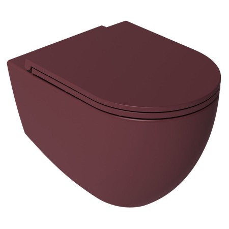 Isvea Infinity miska wc wisząca Rimless 365x53cm maroon red mat 10NF02004-2R