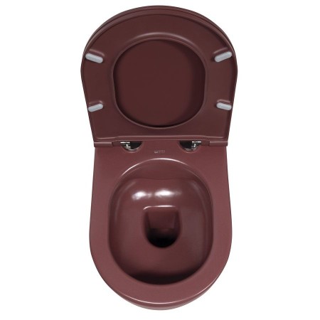 Isvea Infinity miska wc wisząca Rimless 365x53cm maroon red mat 10NF02004-2R