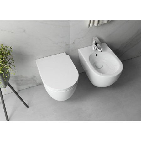 Isvea Infinity miska wc wisząca Rimless 365x53cm biały 10NF02004