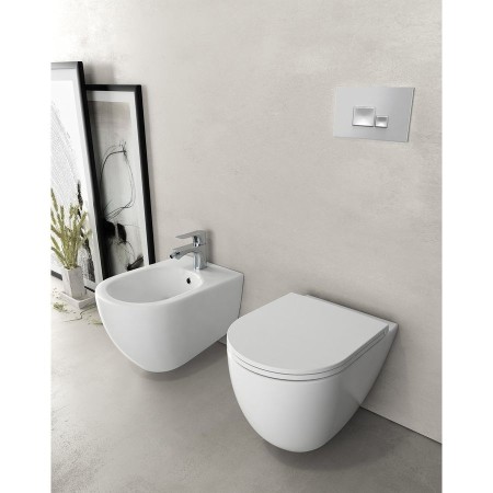 Isvea Infinity miska wc wisząca Rimless 365x53cm biały 10NF02004