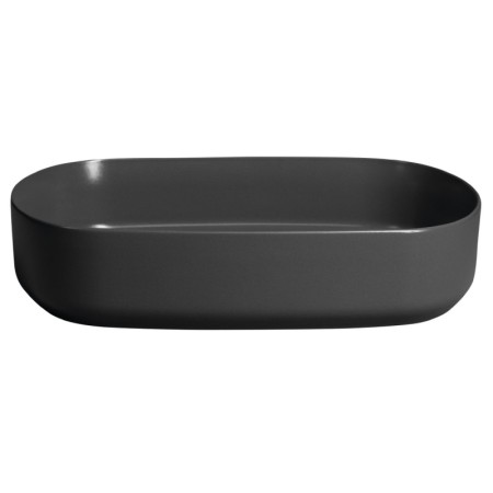 Isvea INFINITY OVAL umywalka ceramiczna nablatowa 55x36cm antracyt 10NF65055-2C