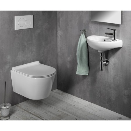 CREAVIT OVAL umywalka ceramiczna 39x23cm biała TP040