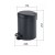 Gedy POTTY kosz na śmieci 3l Soft Close czarny mat 320914