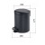 Gedy Potty kosz na śmieci 5L czarny 330914