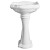 Kerasan RETRO umywalka ceramiczna 55x45cm z 3 otworami na baterię biały 104501-3