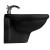 Kerasan RETRO bidet wiszący 38x52cm czarny mat 102631