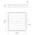 NOFER Brodzik 800x115x800 mm stal nierdzewna mat 13055.2.S