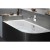Polysan VIVA L MONOLITH wanna przyścienna 180x75x60cm biały/czarny 72099MB