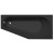 Polysan TIGRA R wanna asymetryczna 170x80x46cm prawa czarny mat 90611.21