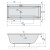 Polysan CLEO wanna prostokątna 170x70x48cm czarny mat 74611.21