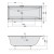 Polysan CLEO wanna prostokątna 180x80x48cm czarny mat 95611.21