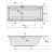 Polysan CLEO wanna prostokątna 170x75x48cm szary 94611.30
