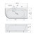 Polysan Astra R Monolith wanna przyścienna 160x75x60cm szary 34611M.30