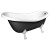 Polysan RETRO wanna wolnostojąca 147x69.5x67.5cm nogi białe czarno/biała (RAL9005) 85346