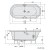 Polysan Astra O wanna z hydromasażem 165x75x48cm Highline Hydro-Air chrom 35611.6010