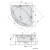 Polysan Rosana wanna z hydromasażem 140x140x49cm Active Hydro chrom 64119.1010