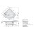 Polysan Sirius wanna z hydromasażem 130x130x43cm Active Hydro-Air chrom 49111.2010