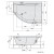 Polysan Tandem R wanna z hydromasażem 170x130x50cm Attraction Hydro-Air chrom 97611.4010