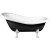 Polysan RETRO wanna wolnostojąca 167.5x76x71cm nogi białe czarno/biała 72968