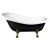 Polysan RETRO wanna wolnostojąca 167.5x76x71cm nogi brąz czarno/biała 72969