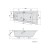 Polysan ANDRA R wanna asymetryczna 180x90x45cm ivory 78771.40