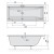 Polysan CLEO wanna prostokątna 150x75x48cm szary 27611.30