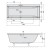Polysan CLEO wanna prostokątna 160x70x48cm szary 73611.30