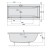 Polysan CLEO wanna prostokątna 160x75x48cm szary 93611.30