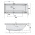 Polysan CLEO SLIM wanna prostokątna 180x80x48cm biała 95611S