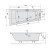 Polysan ANDRA L SLIM wanna asymetryczna 170x90x45cm biała 81111S