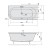 Polysan ASTRA R SLIM wanna asymetryczna 165x80x48cm biała 34611S