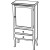 Sapho RETRO szafka 60x120x38cm starobiała prawa 1691