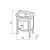 Sapho RETRO szafka umywalkowa 60x80x45 buk 735140