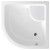 Aqualine Brodzik prysznicowy akrylowy półokrągły 90x90x28cm z nóżkami R550 C93