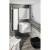 Sapho PULSE szafka umywalkowa 75x52x45 cm prawa biała/antracyt PU076-3034