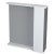 Sapho PULSE szafka z lustrem oświetlenie LED 75x80x17cm prawa biała/antracyt PU078-3034