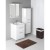 Aqualine VEGA szafka wysoka z koszem 40x150x31cm biały VG160
