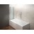 Aqualine WILA parawan wannowy 900x1400 mm składany chrom szkło czyste AQ5742
