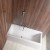 Aqualine VILMA parawan wannowy 60x140cm chrom szkło czyste AQ6014
