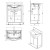 Aqualine KERAMIA FRESH szafka umywalkowa 60.6x74x34cm biała 50063A