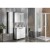 Aqualine KERAMIA FRESH szafka umywalkowa 74.5x74x347cm biała 50082A