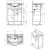 Aqualine KERAMIA FRESH szafka umywalkowa 1 szuflada 60.6x74x34cm dąb platin 50066