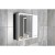 Aqualine ZOJA/KERAMIA FRESH szafka z lustrem i oświetleniem LED 60x60x14cm prawa biały 45022